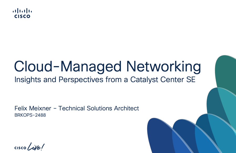 Insights and Perspectives from a Catalyst Center SE